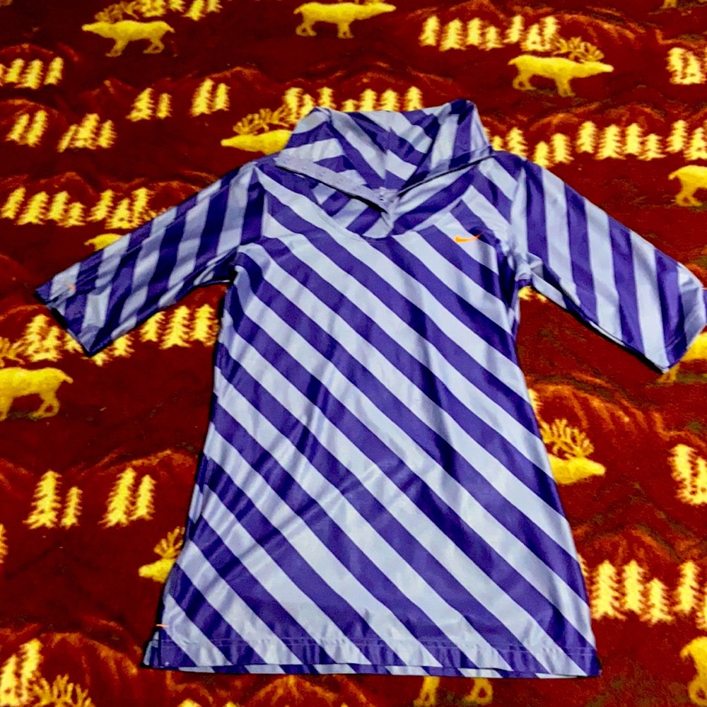Purple stripe Nike golf shirt. Size small
